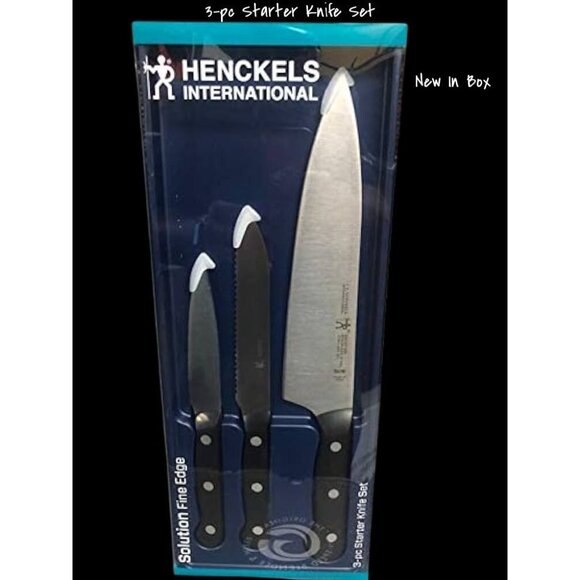 Henckels International Solution 3 pc. Starter Knife Set Dynamic Fine Edge New